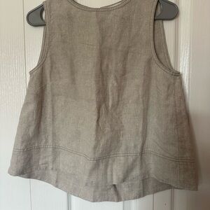 NWOT - Madewell Linen Tank Top - Light Brown